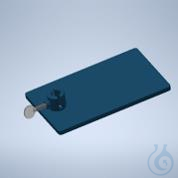 SFS Rectangular Stand Base with Slotted Socket - 210 x 130 mm Schwere Labor-Statviplatte mit...